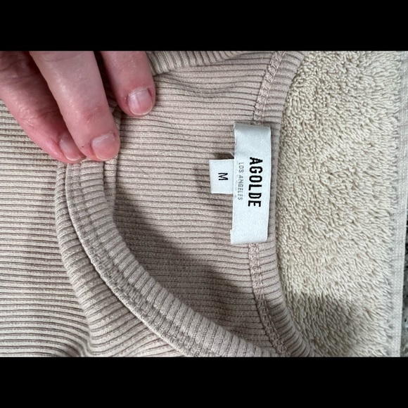 Agolde Bailey Tank in Latte, Size Medium - Picture 9 of 9